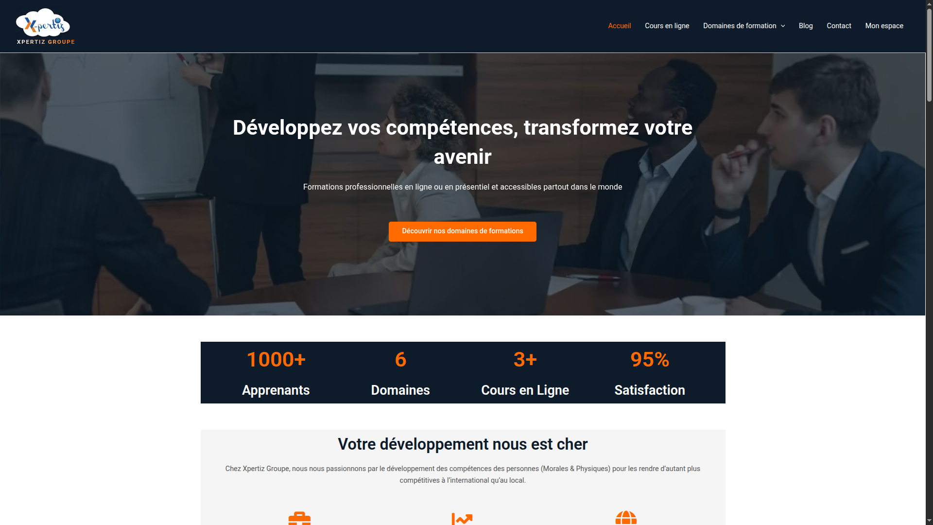 Xpertiz Groupe — interface refondue, responsive et hiérarchisée